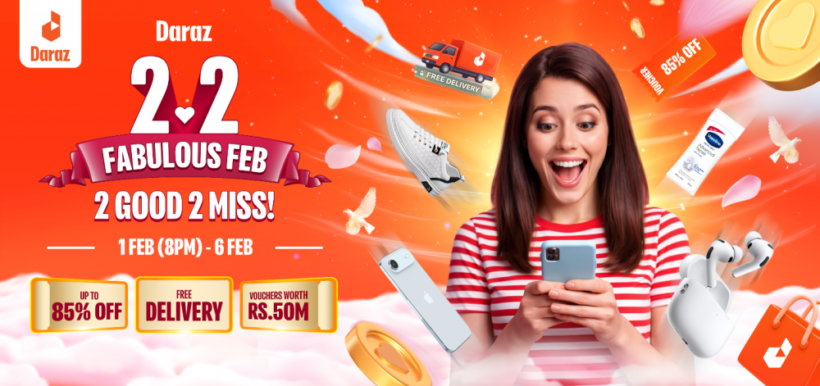 Daraz Sri Lanka’s 2.2 “Fabulous Feb” brings Valentine-season deals, Golden Rush Hour savings, and Everyday Low Price value