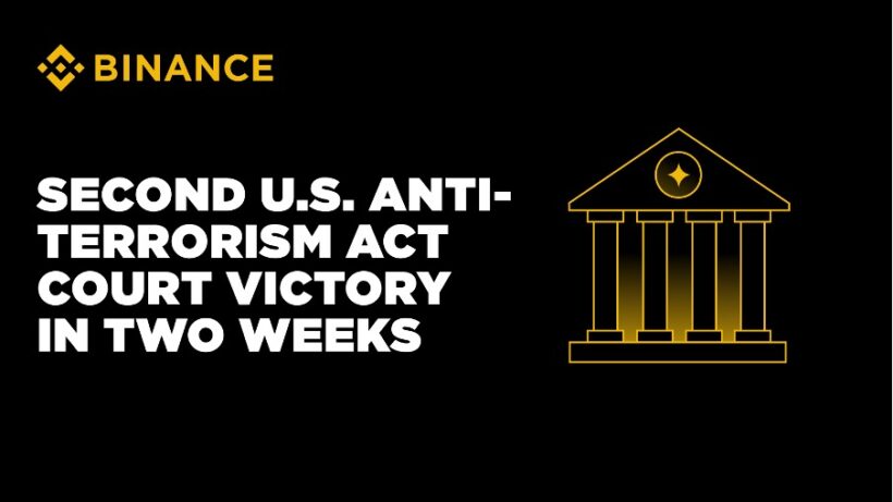 Binance Secures Second U.S. Anti-Terrorism Act Court Victory in Two Weeks