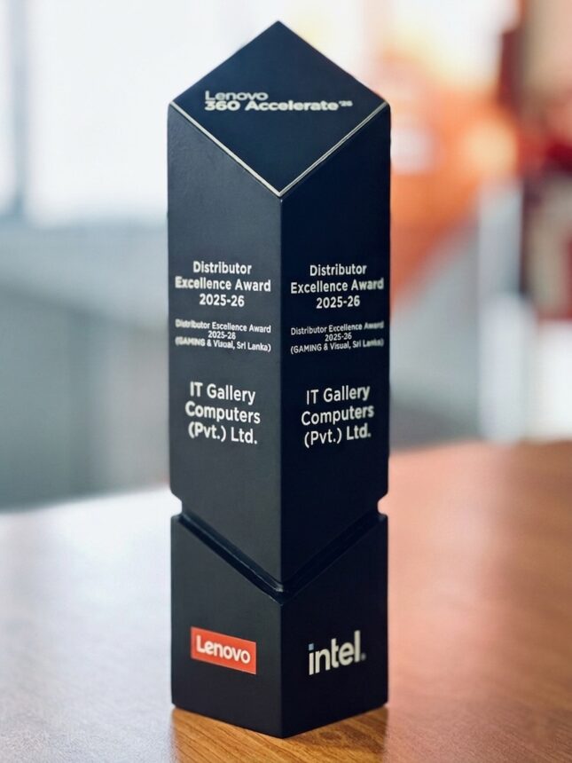 IT Gallery Computers (Pvt) Ltd. Wins “Distributor Excellence Award 2025–2026 | Gaming & Visual Sri Lanka” at Lenovo 360 Accelerate 2026
