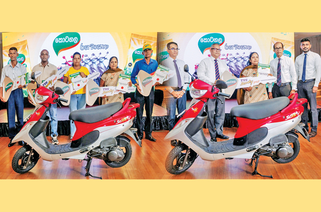 ‘Kotagala Kahata Rasa Wasana 2025’ awards winners with TVS Scooty motorcycles