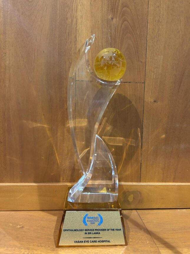 Vasan Eye Care Hospital Recognised for Excellence in Ophthalmology Services at GlobalHealth Sri Lanka Awards 2026